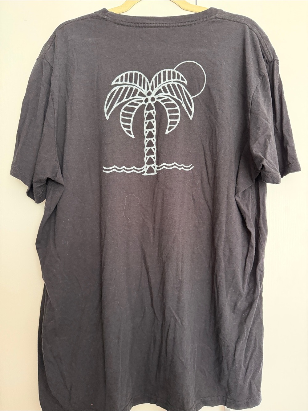 Cariloha Kauai Palm Tree Graphic T-Shirt Women’s Black Bamboo Blend XXL